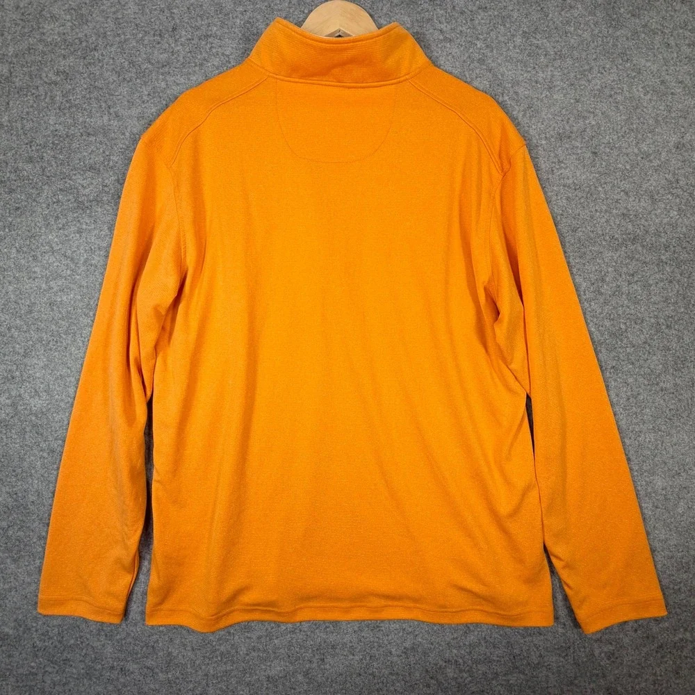 Maelreg Golf Performance Pullover 1/4 Zip Orange Melange Mens XL Wicking Stretch